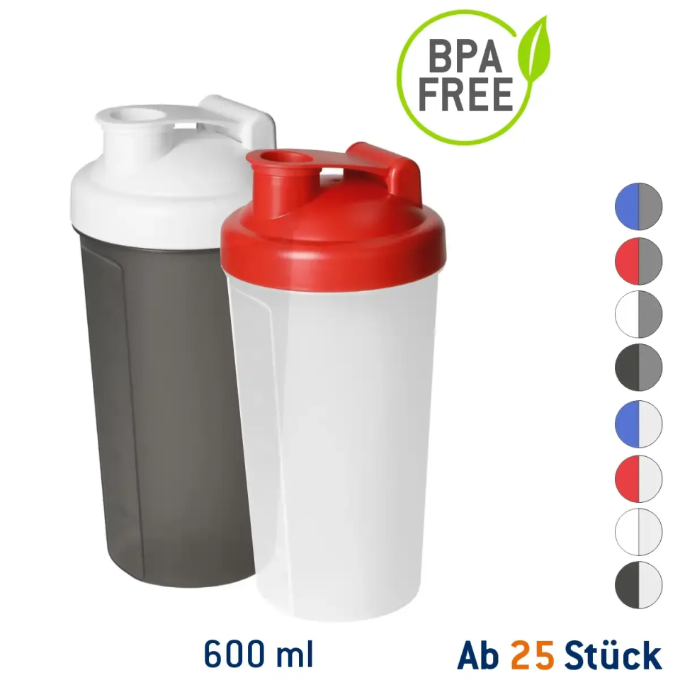 Shaker Protein Korpusfarbe: Grau Deckelfarbe: Rot Druck: ohne Druck